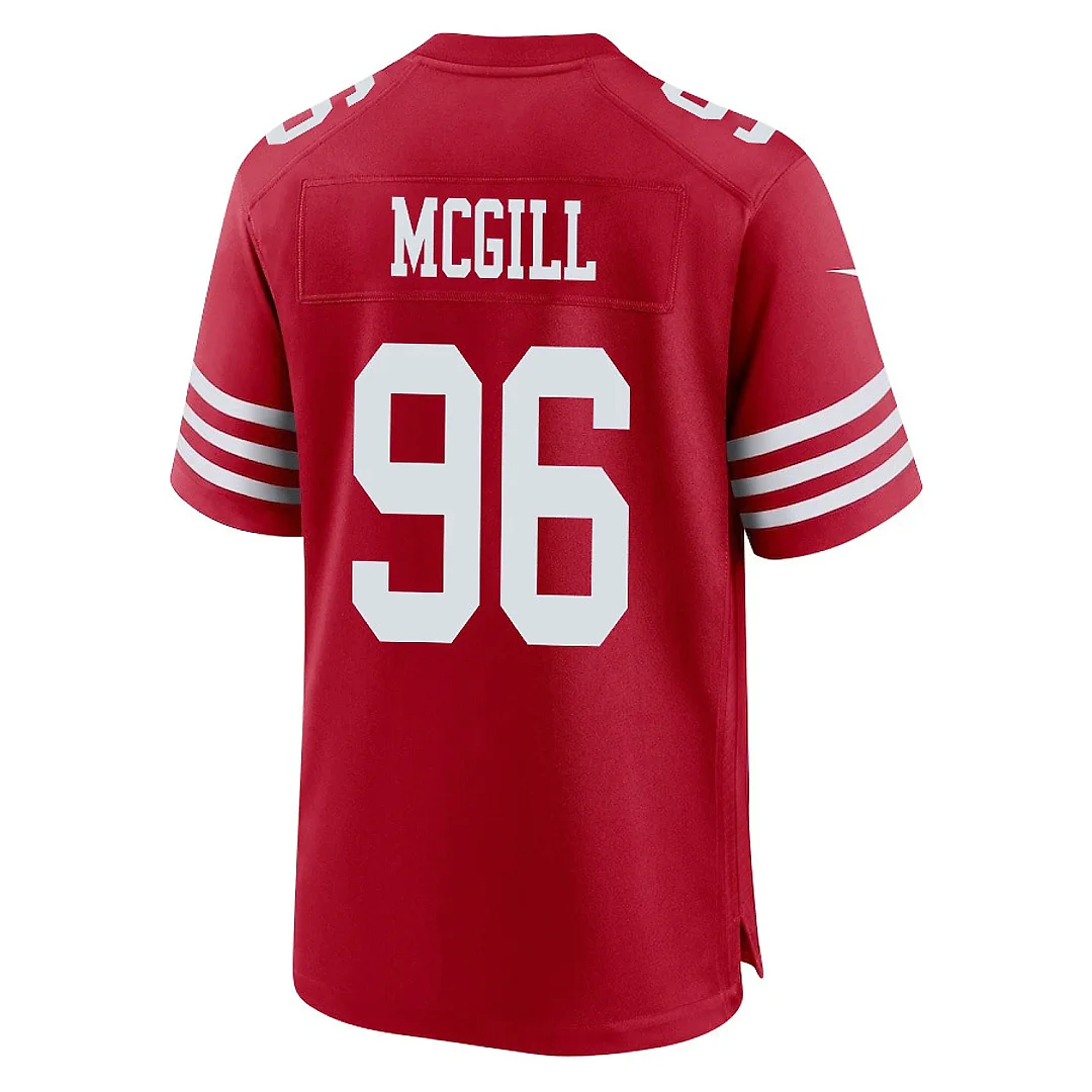 Zennovawear T.Y. McGill 96 San Francisco 49ers NFC Champions Patch Game Men Jersey - Scarlet