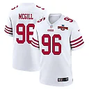 Zennovawear T.Y. McGill 96 San Francisco 49ers NFC Champions Patch Game Men Jersey - White