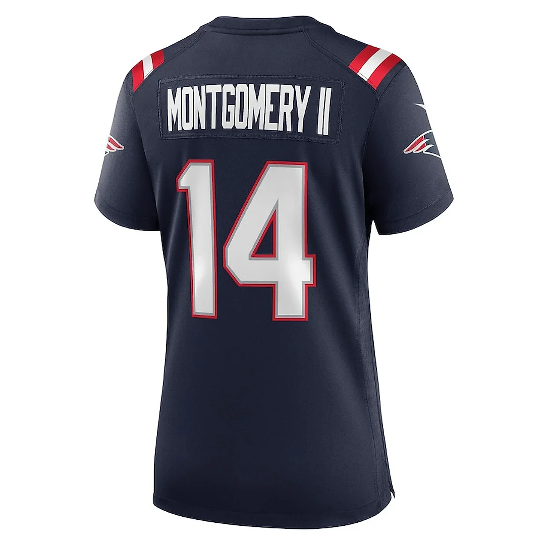 Zennovawear Ty Montgomery 14 New England Patriots Women Game Jersey - Navy