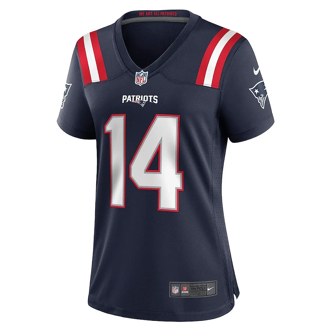 Zennovawear Ty Montgomery 14 New England Patriots Women Game Jersey - Navy