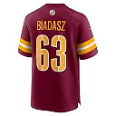 Zennovawear Tyler Biadasz 63 Washington Commanders Game Men Jersey - Burgundy