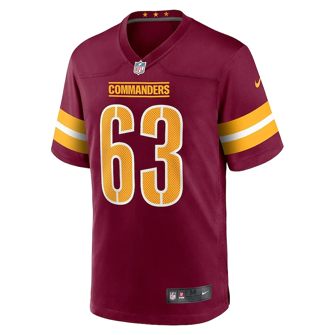 Zennovawear Tyler Biadasz 63 Washington Commanders Game Men Jersey - Burgundy