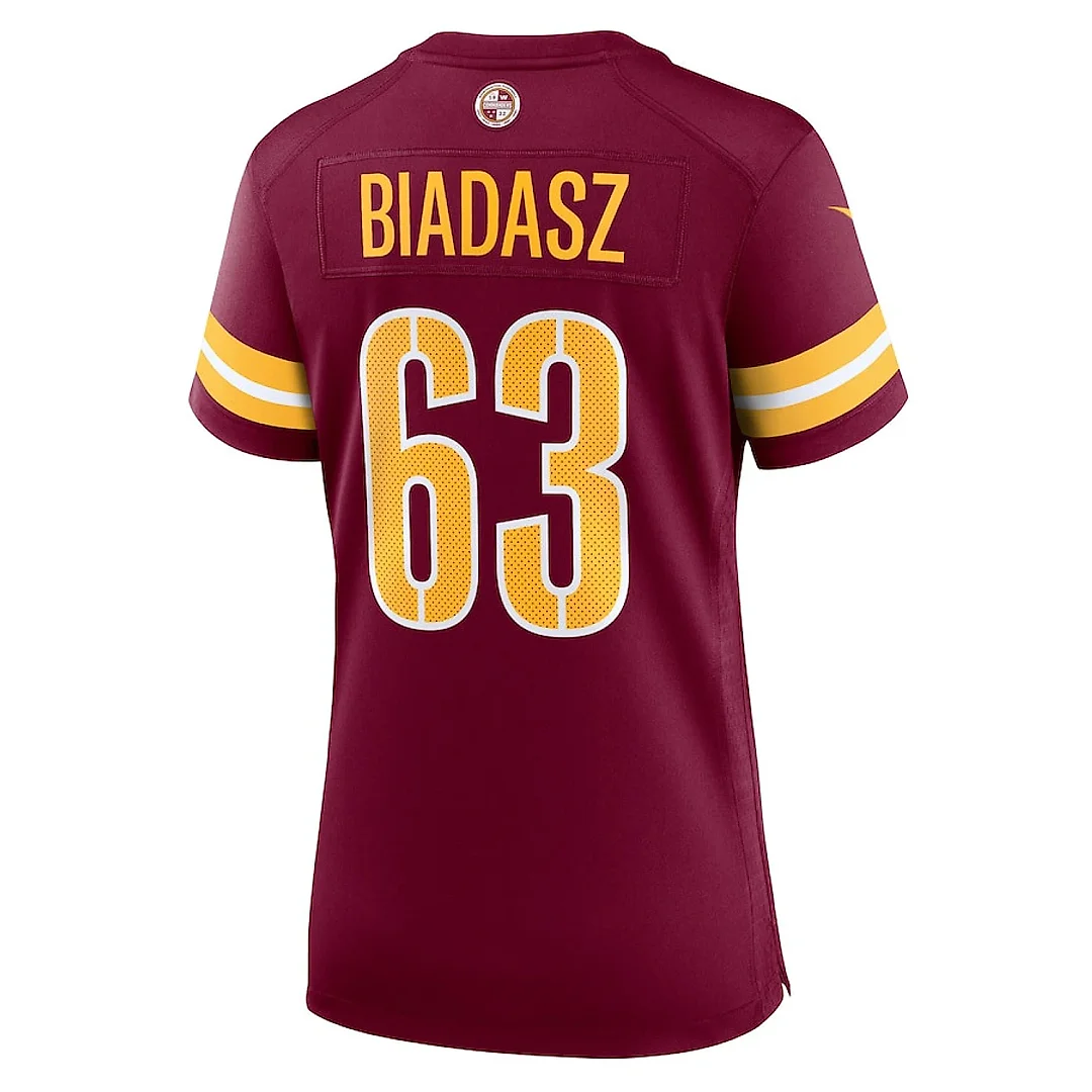 Zennovawear Tyler Biadasz 63 Washington Commanders Women's Game Jersey - Burgundy