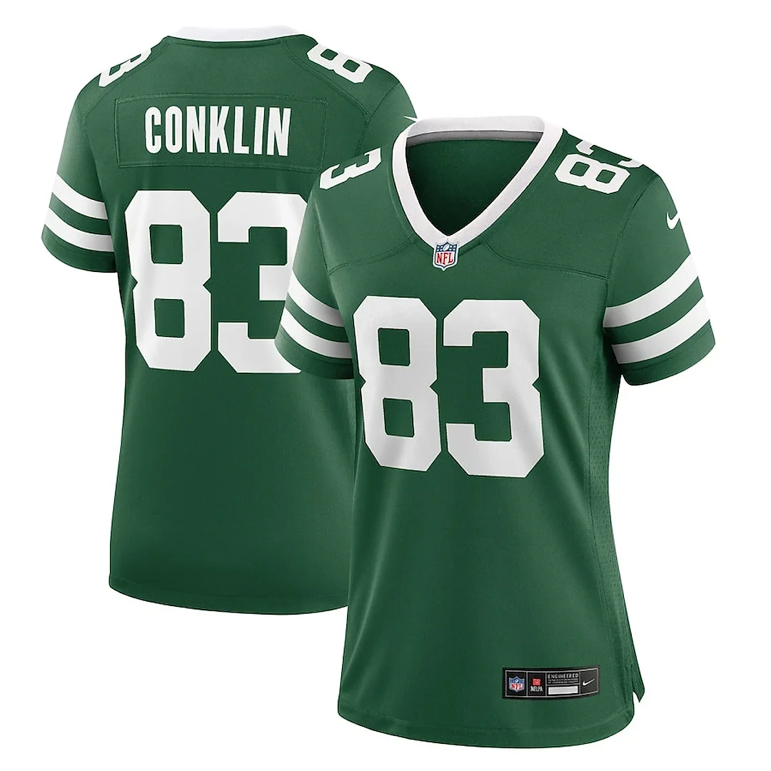 Zennovawear Tyler Conklin 83 New York Jets Women's Team Game Jersey - Legacy Green