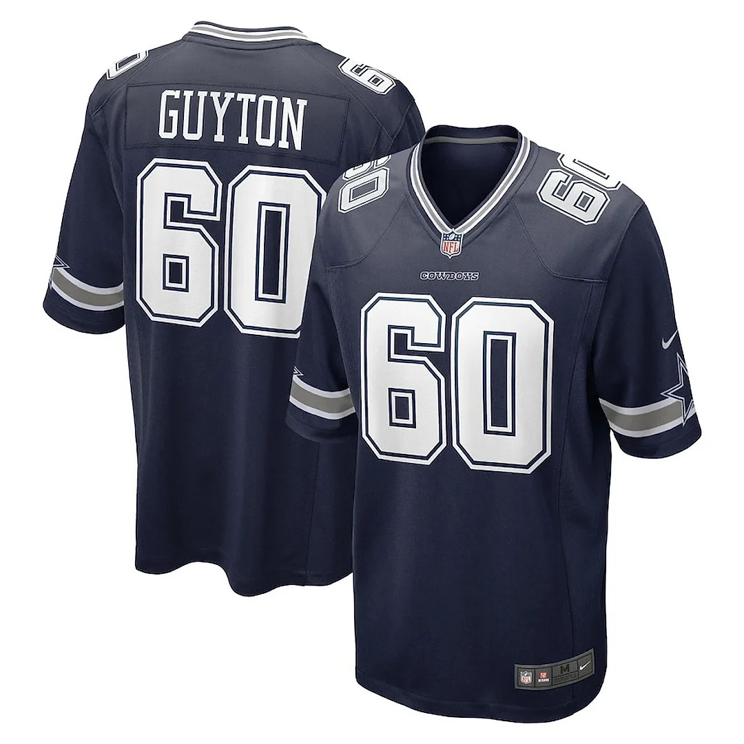 Zennovawear Tyler Guyton 60 Dallas Cowboys 2024 NFL Draft First Round Pick Player Game Jersey - Men