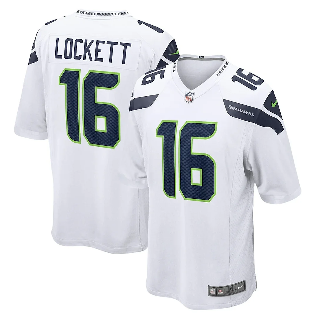 Zennovawear Tyler Lockett 16 Seattle Seahawks Men Game Jersey - White