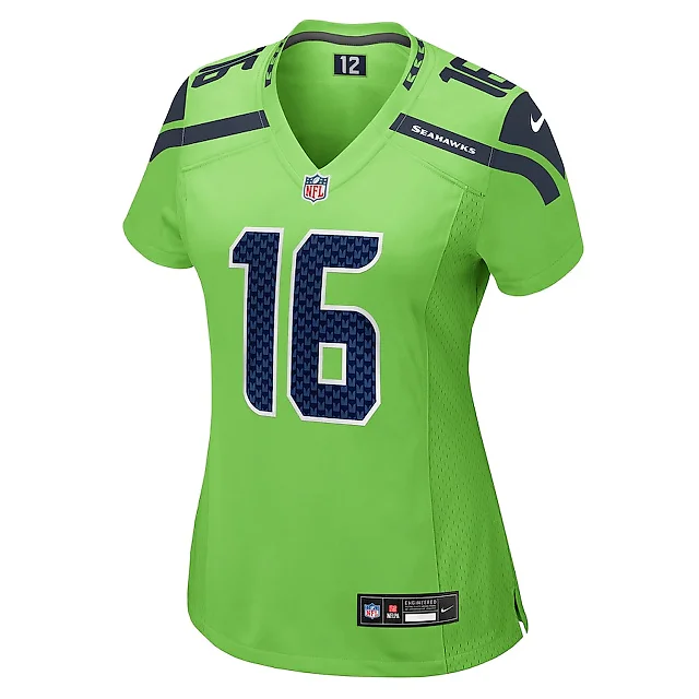 Zennovawear Tyler Lockett 16 Seattle Seahawks Women Game Jersey - Neon Green