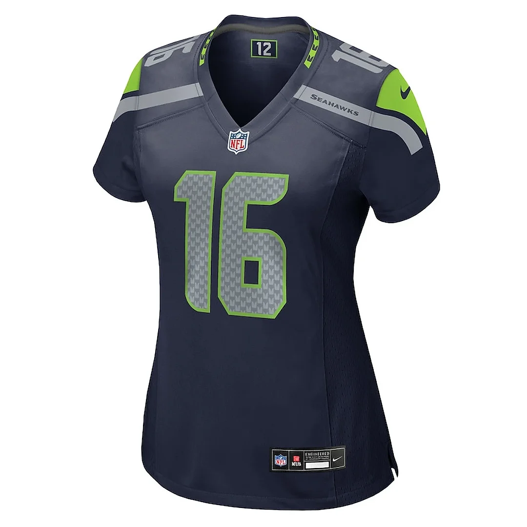 Zennovawear Tyler Lockett 16 Seattle Seahawks Women's Game Jersey - College Navy