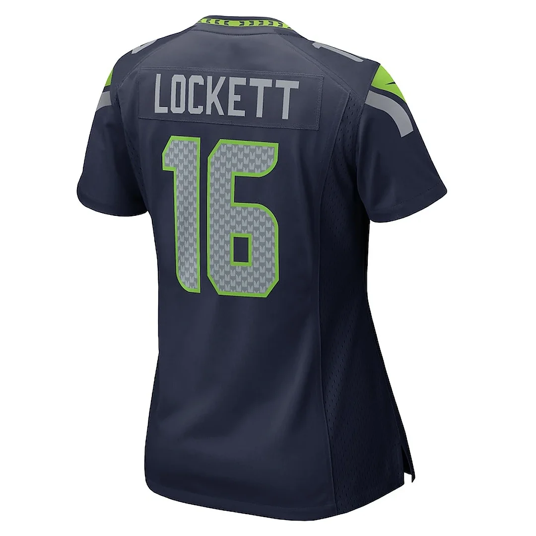 Zennovawear Tyler Lockett 16 Seattle Seahawks Women's Game Jersey - College Navy
