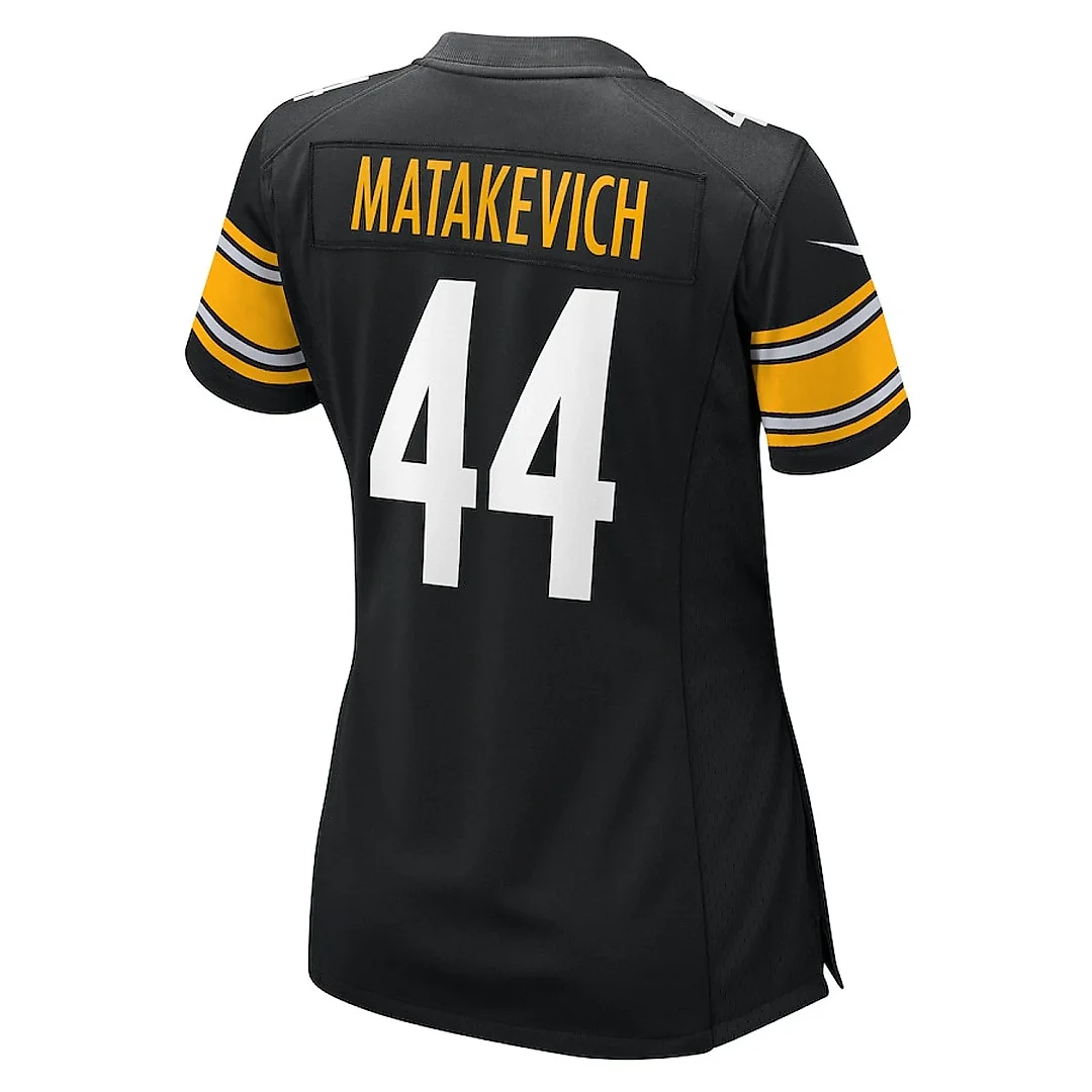 Zennovawear Tyler Matakevich 44 Pittsburgh Steelers Women's Game Jersey - Black