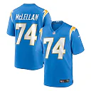 Zennovawear Tyler McLellan 74 Los Angeles Chargers Team Game Men Jersey - Powder Blue