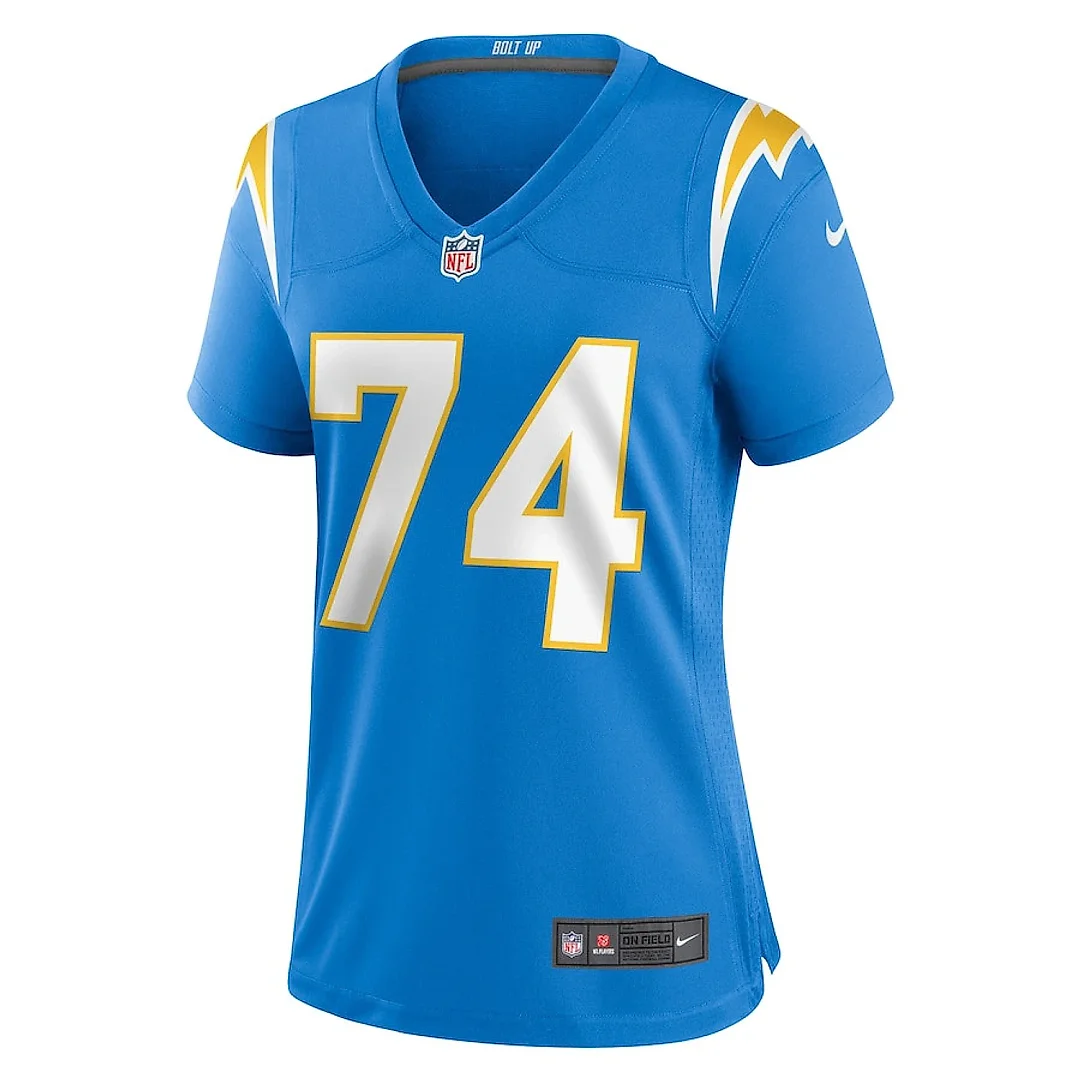 Zennovawear Tyler McLellan 74 Los Angeles Chargers Women's Game Jersey - Powder Blue