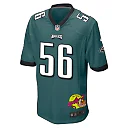 Zennovawear Tyler Steen 56 Philadelphia Eagles Super Bowl LIX New Orleans Patch Game Men Jersey - Midnight Green