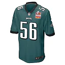 Zennovawear Tyler Steen 56 Philadelphia Eagles Super Bowl LIX Champions Patch Game Men Jersey - Midnight Green