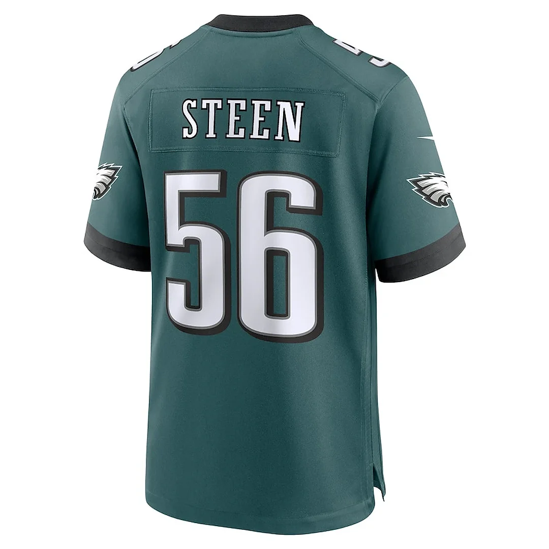 Zennovawear Tyler Steen 56 Philadelphia Eagles Team Game Men Jersey - Midnight Green