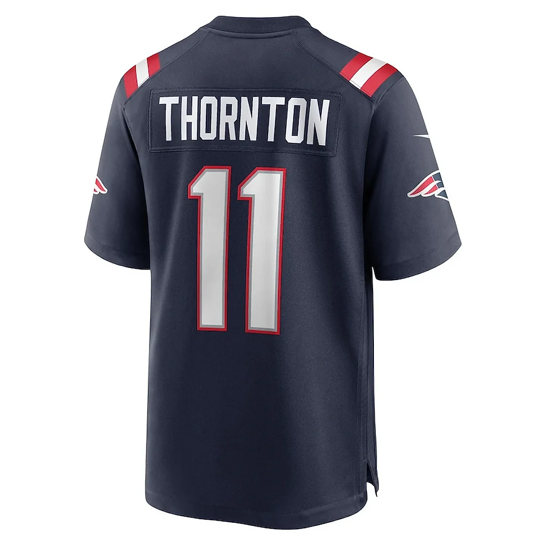 Zennovawear Tyquan Thornton 11 New England Patriots Game Men Jersey - Navy