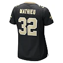 Zennovawear Tyrann Mathieu 32 New Orleans Saints Women Jersey - Black