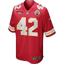 Zennovawear Tyree Gillespie 42 Kansas City Chiefs AFC Champions Patch Game Men Jersey - Red