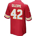 Zennovawear Tyree Gillespie 42 Kansas City Chiefs AFC Champions Patch Game Men Jersey - Red