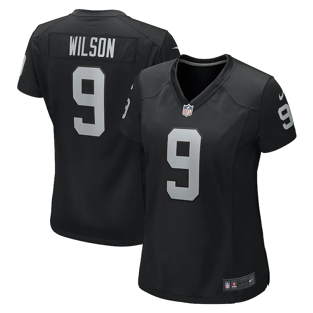 Zennovawear Tyree Wilson 9 Las Vegas Raiders Women's Team Game Jersey - Black