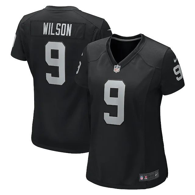 Zennovawear Tyree Wilson 9 Las Vegas Raiders Women's Team Game Jersey - Black