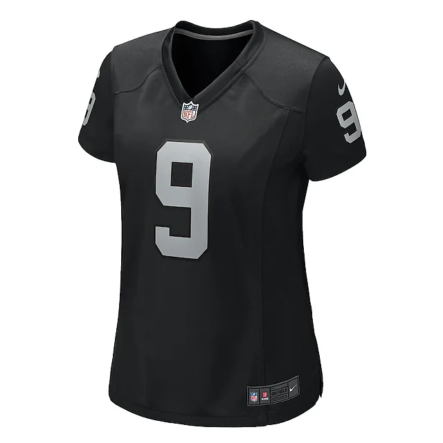 Zennovawear Tyree Wilson 9 Las Vegas Raiders Women's Team Game Jersey - Black