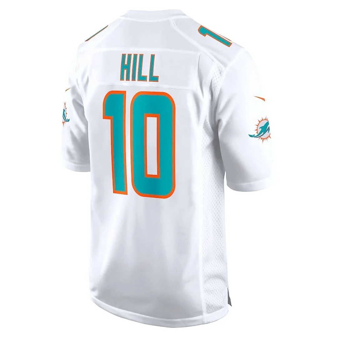 Zennovawear Tyreek Hill 10 Miami Dolphins Celebrating Game Men Jersey - White