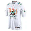 Zennovawear Tyreek Hill 10 Miami Dolphins Cheetah Celebration Game Men Jersey - White