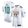 Zennovawear Tyreek Hill 10 Miami Dolphins Cheetah Celebration Game YOUTH Jersey - White