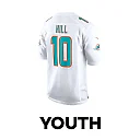 Zennovawear Tyreek Hill 10 Miami Dolphins Cheetah Celebration Game YOUTH Jersey - White