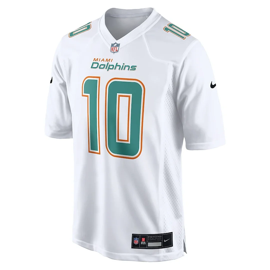 Zennovawear Tyreek Hill 10 Miami Dolphins Fashion Game Men Jersey - White