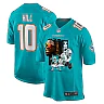 Zennovawear Tyreek Hill 10 Miami Dolphins Run Cheetah Run Game Men Jersey - Aqua