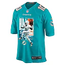 Zennovawear Tyreek Hill 10 Miami Dolphins The Cheetah Game Men Jersey - Aqua