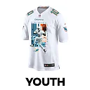 Zennovawear Tyreek Hill 10 Miami Dolphins The Cheetah Game YOUTH Jersey - White
