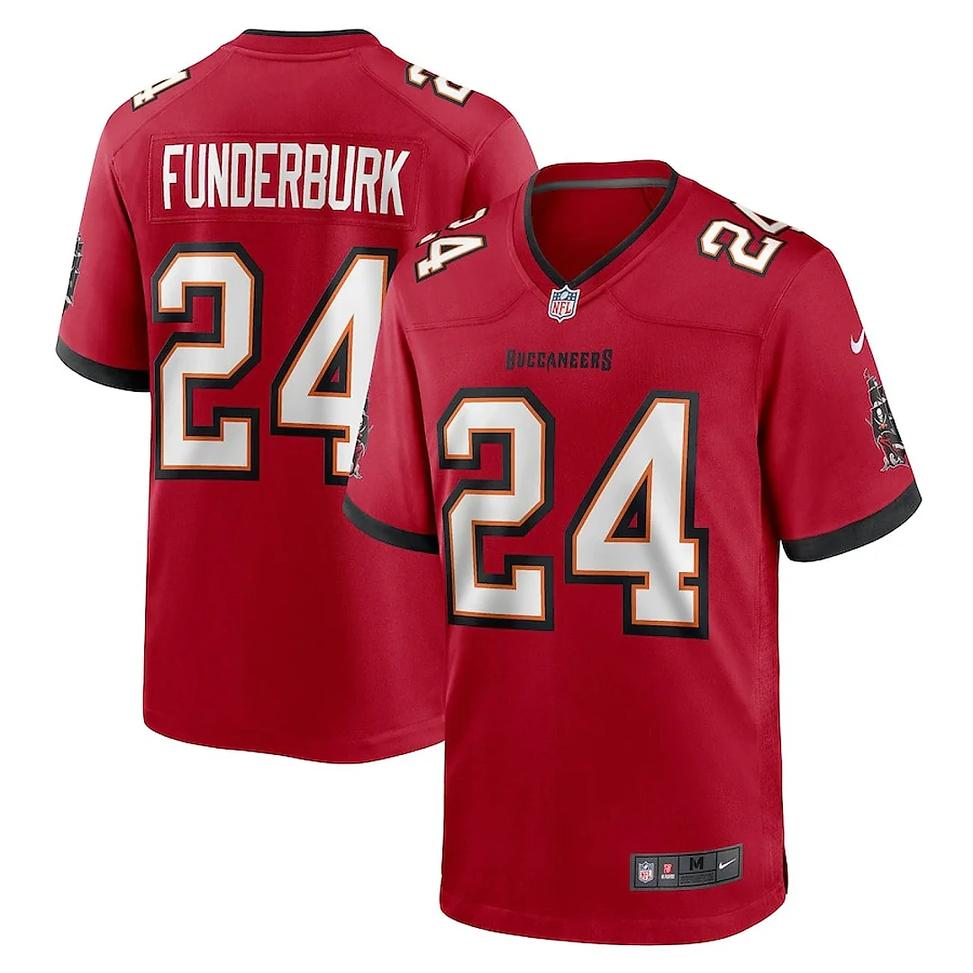 Zennovawear Tyrek Funderburk 24 Tampa Bay Buccaneers Game Men Jersey - Red