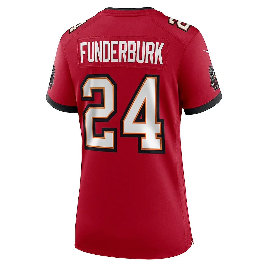 Zennovawear Tyrek Funderburk 24 Tampa Bay Buccaneers Women's Game Jersey - Red