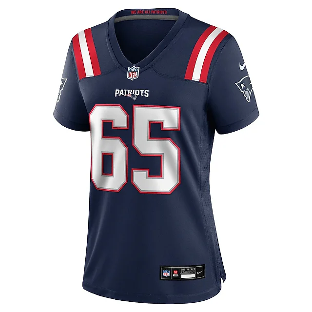 Zennovawear Tyrese Robinson 65 New England Patriots Women's Game Jersey - Navy