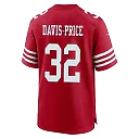 Zennovawear Tyrion Davis-Price 32 San Francisco 49ers NFC Champions Patch Game Men Jersey - Scarlet
