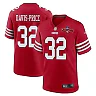 Zennovawear Tyrion Davis-Price 32 San Francisco 49ers NFC Champions Patch Game Men Jersey - Scarlet