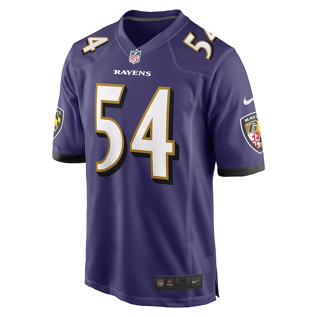 Zennovawear Tyus Bowser 54 Baltimore Ravens Men Game Jersey - Purple