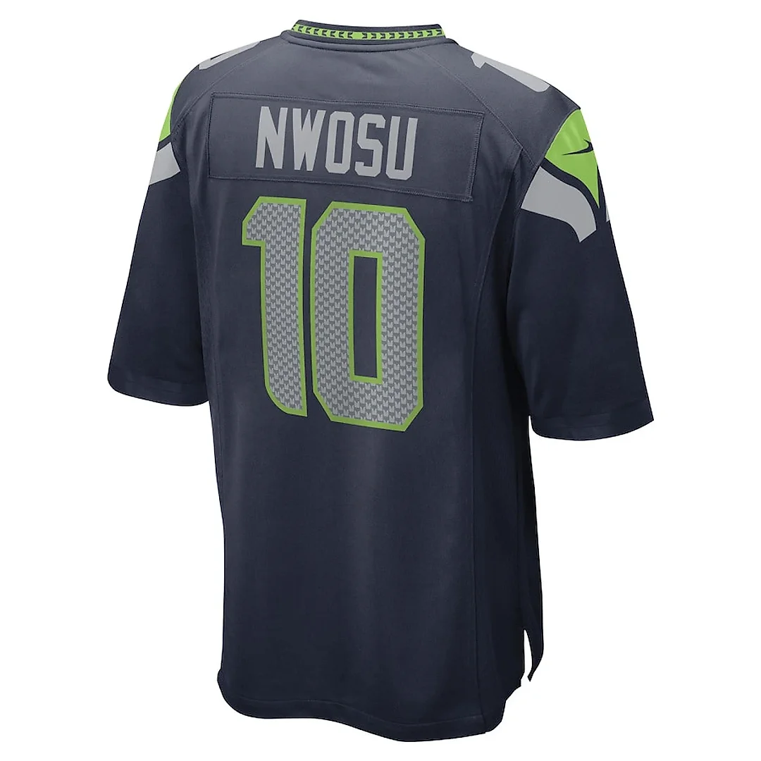 Zennovawear Uchenna Nwosu 10 Seattle Seahawks Men Game Jersey - College Navy