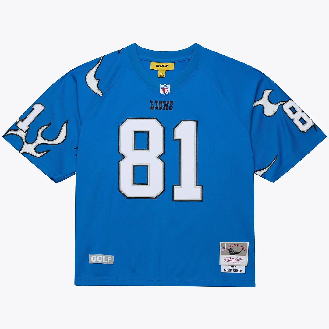 Zennovawear Calvin Johnson Detroit Lions x Golf Wang Unisex 2007 Legacy Fashion Jersey - Blue
