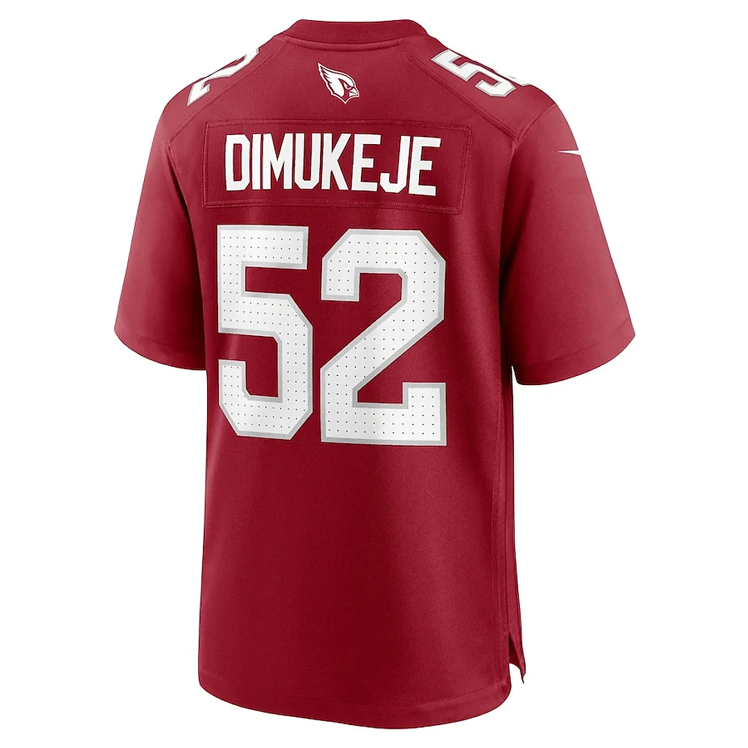 Zennovawear Victor Dimukeje 52 Arizona Cardinals Team Game Men Jersey - Cardinal