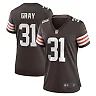 Zennovawear Vincent Gray 31 Cleveland Browns Game Women Jersey - Brown
