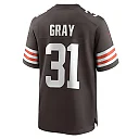 Zennovawear Vincent Gray 31 Cleveland Browns Team Game Jersey - Brown