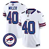 Zennovawear Von Miller 40 Buffalo Bills 50th Charging Logo Patch Game Men Jersey - White