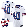 Zennovawear Von Miller 40 Buffalo Bills Bills Mafia Patch Game Men Jersey - White