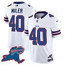 Zennovawear Von Miller 40 Buffalo Bills New York Patch Game Men Jersey - White