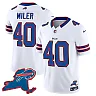 Zennovawear Von Miller 40 Buffalo Bills New York Patch Game Men Jersey - White