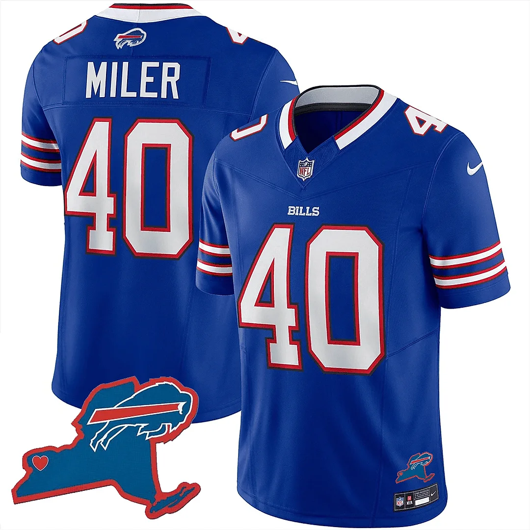 Zennovawear Von Miller 40 Buffalo Bills New York Patch Game Men Jersey - Royal